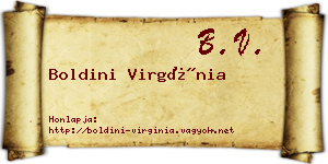 Boldini Virgínia névjegykártya